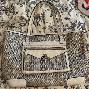 Vintage Original Juicy Couture Palm shimmer straw bag